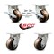 Service Caster 4 Inch Kingpinless High Temp Phenolic Wheel Caster Swivel Locks 2 Brakes, 4PK SCC-KP30S420-PHRHT-SLB-BSL-2-BSL-2 - alternate 6